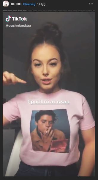 TikTok video with a Polish girl added as an InstaStory of Highlandsritch fashion brand