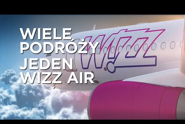 A frame from cinema advertisement of Wizz Air airlines