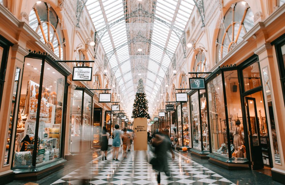December is the favourite month for Christmas shopping.