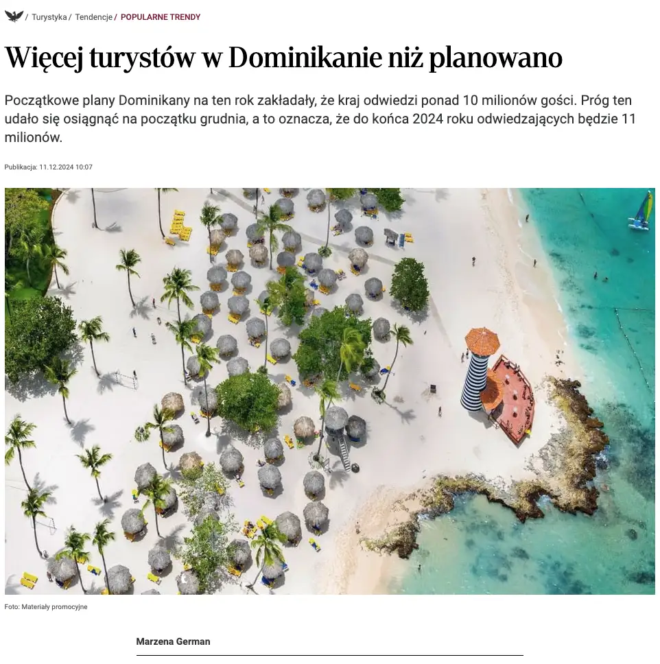 An example of an article by a journalist specializing in the travel industry