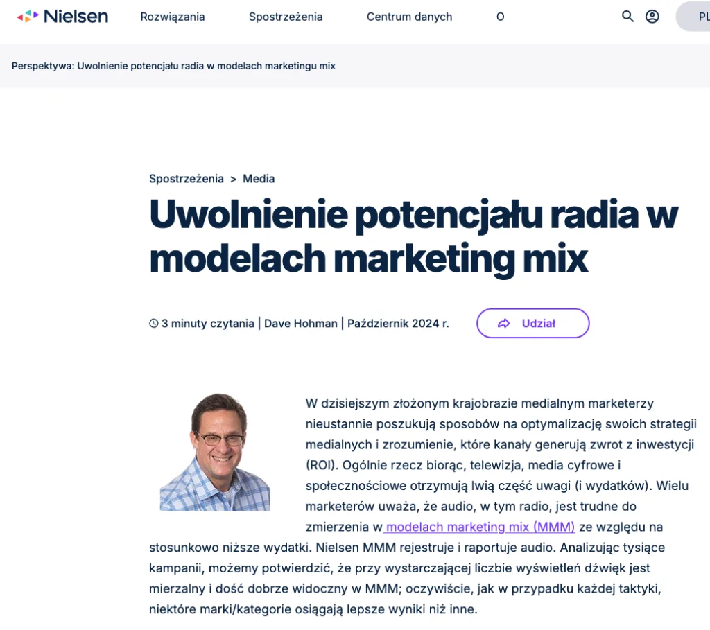 Company blog of Nielsen in the Polish language