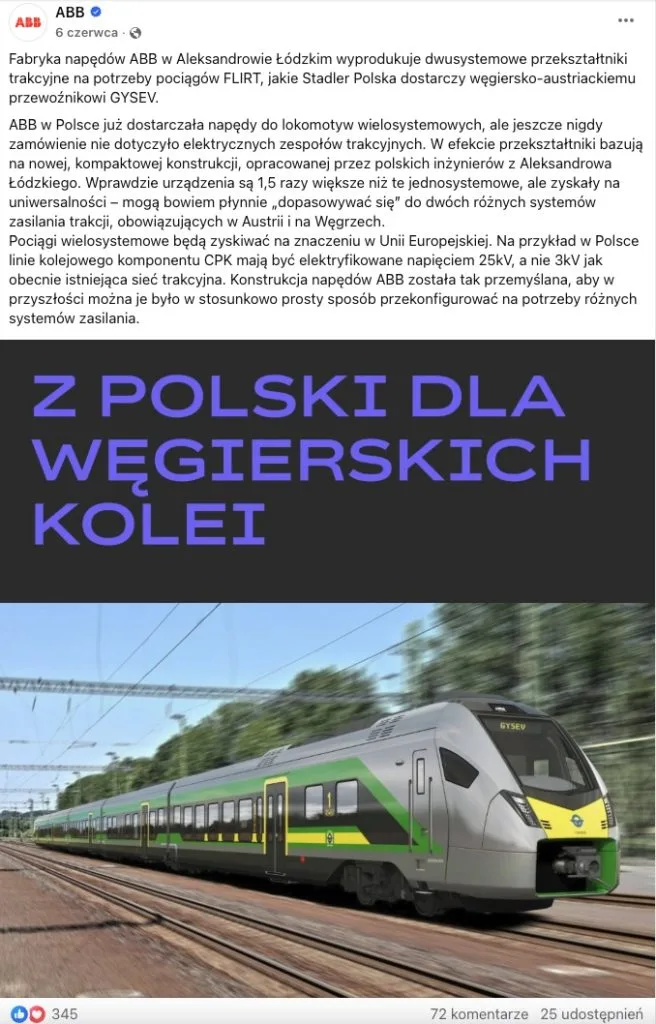 Source: https://www.facebook.com/ABBPolska
