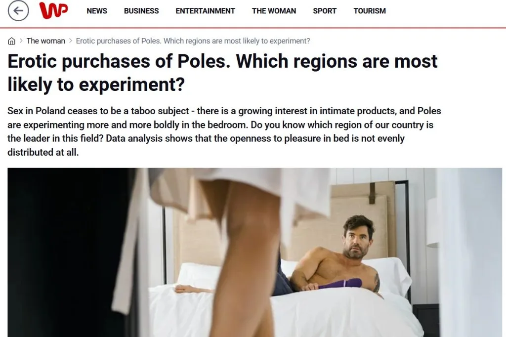 Article about regional trends in erotic purchases among Poles
