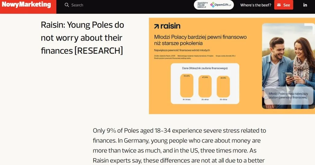 Research on financial confidence among young Poles aged 18 to 34