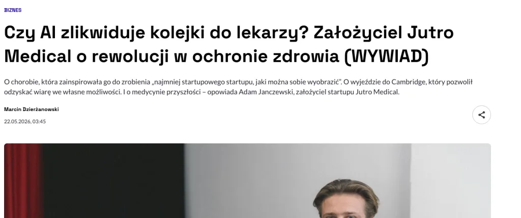 Interview with Jutro Medical founder about AI transforming healthcare and reducing doctor waiting times